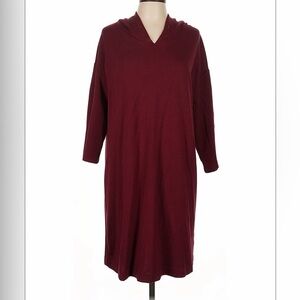 Burgundy Red Hoodie Dress